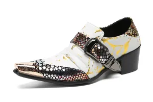 Men's Party Metal-Toe Western Penny Loafers
