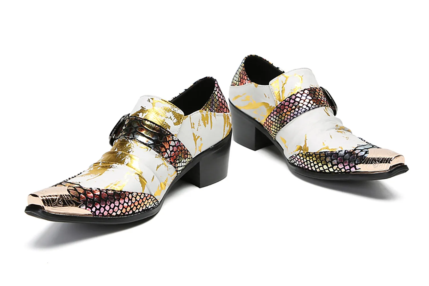 Men's Party Metal-Toe Western Penny Loafers