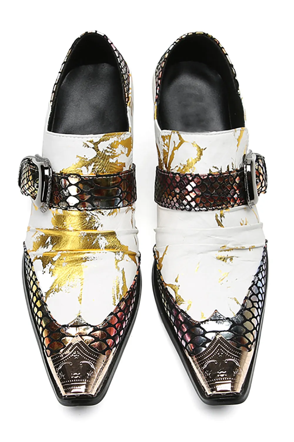 Men's Party Metal-Toe Western Penny Loafers