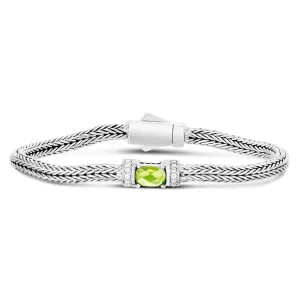 Mini Woven Peridot Bracelet