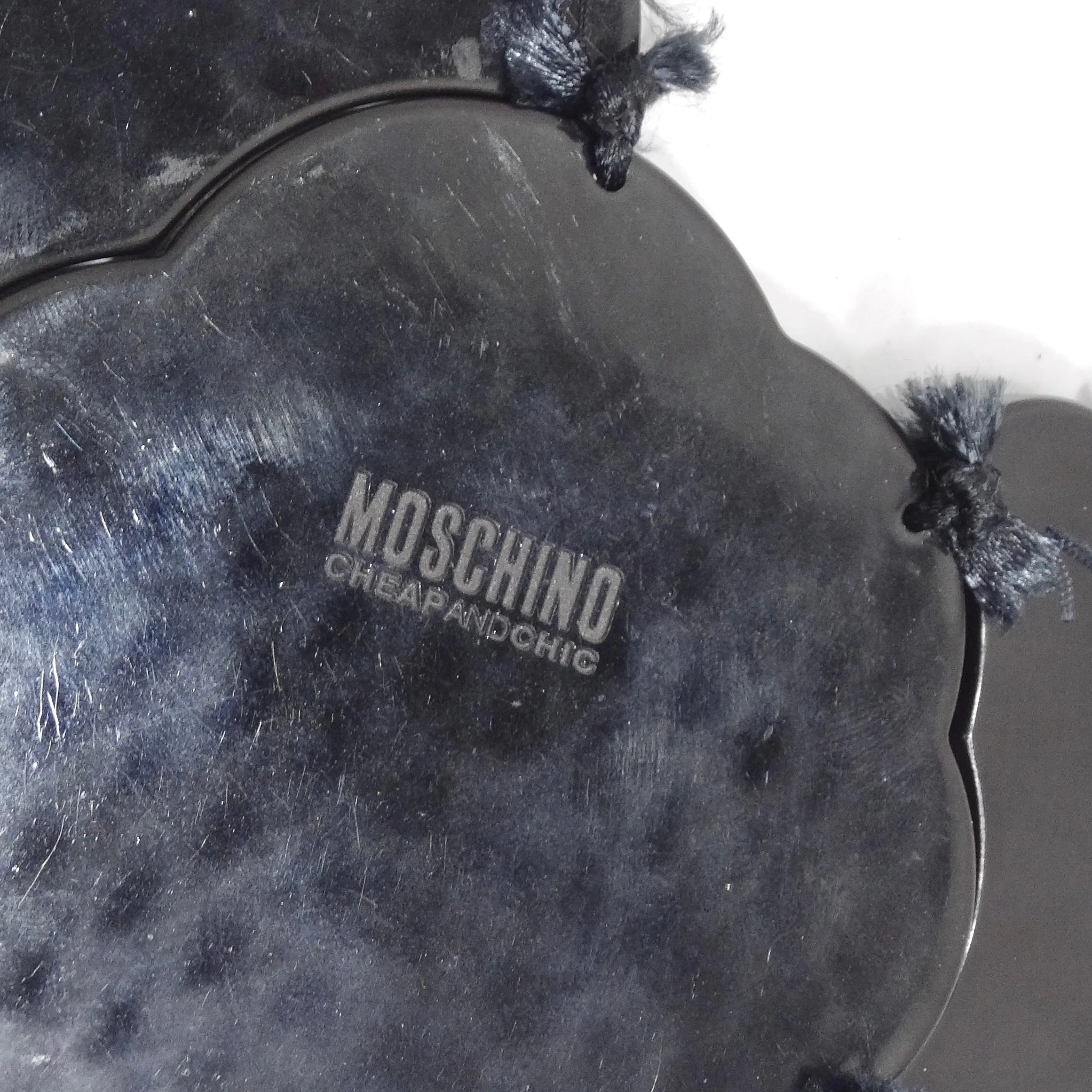 Moschino 1990s Black Flower Necklace