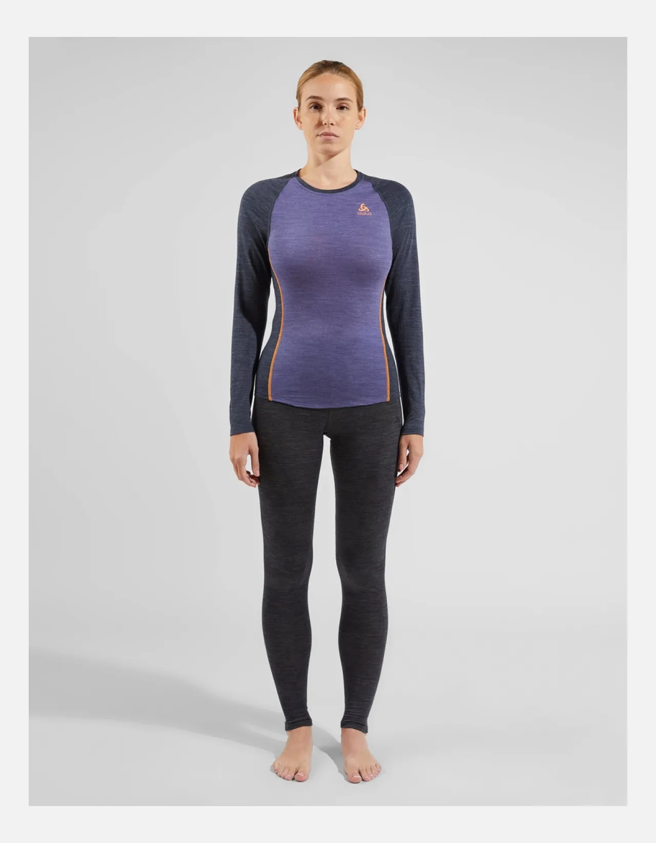 Odlo W Performance Wool 150 base layer bottoms, Dark Grey Melange