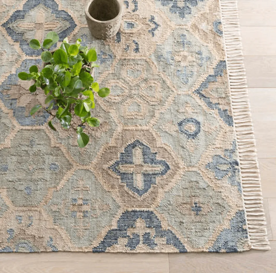 Pali Blue Woven Jute Rug