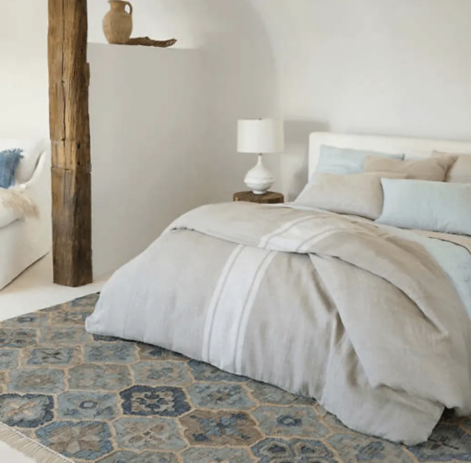 Pali Blue Woven Jute Rug