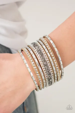 Paparazzi Rhinestone Rumble Bracelet Brown