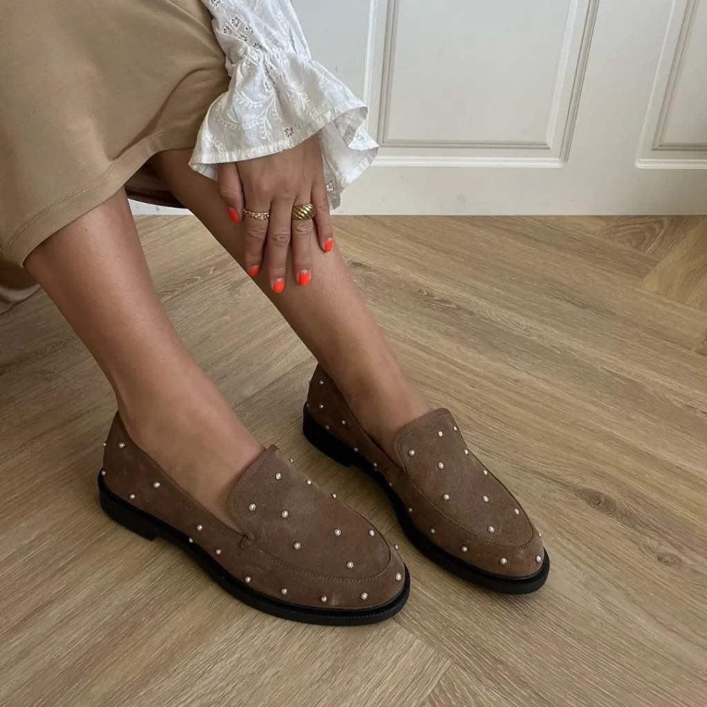 PEARL LOVERS SUEDE - CAPPUCCINO