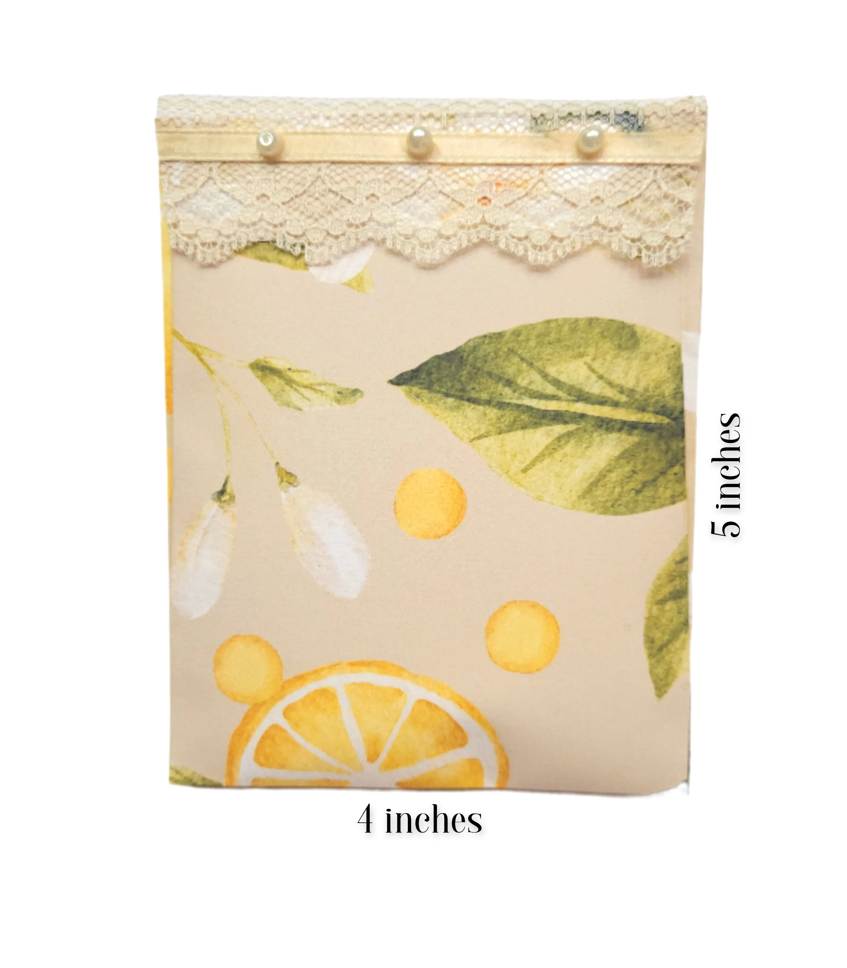 Pearls & Lace Lemongrass Scented Drawer, Closet & Car Sachets, Large Size 4" x 5", 3-Pack
