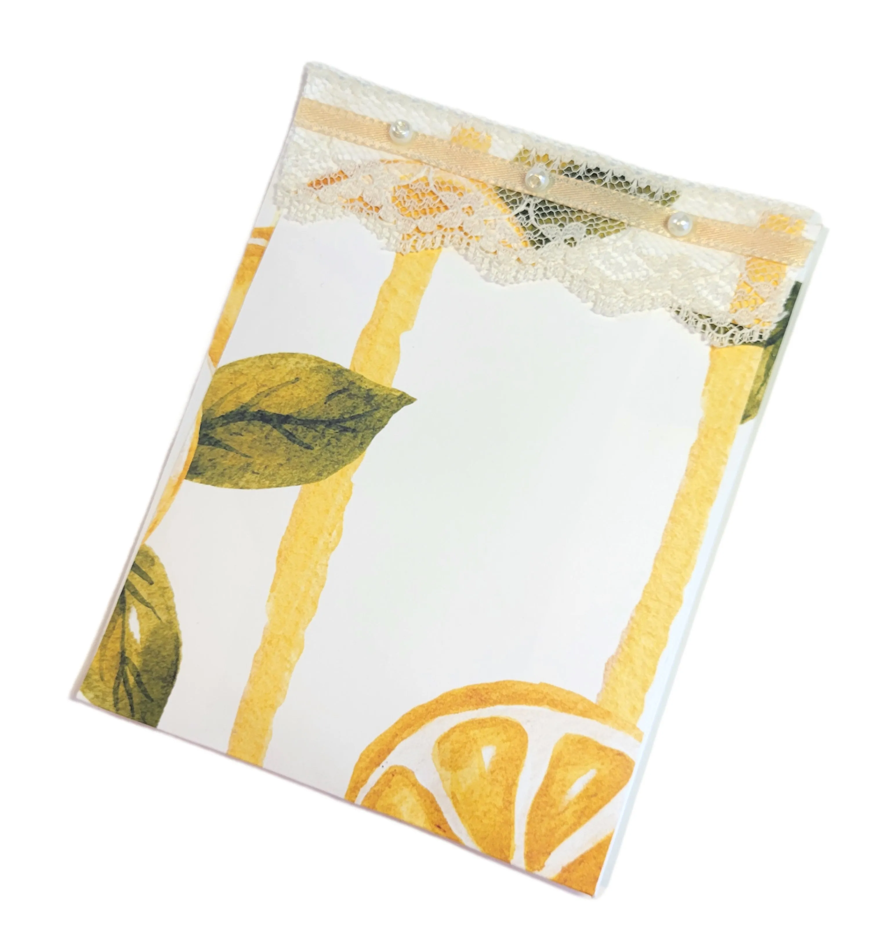 Pearls & Lace Lemongrass Scented Drawer, Closet & Car Sachets, Large Size 4" x 5", 3-Pack