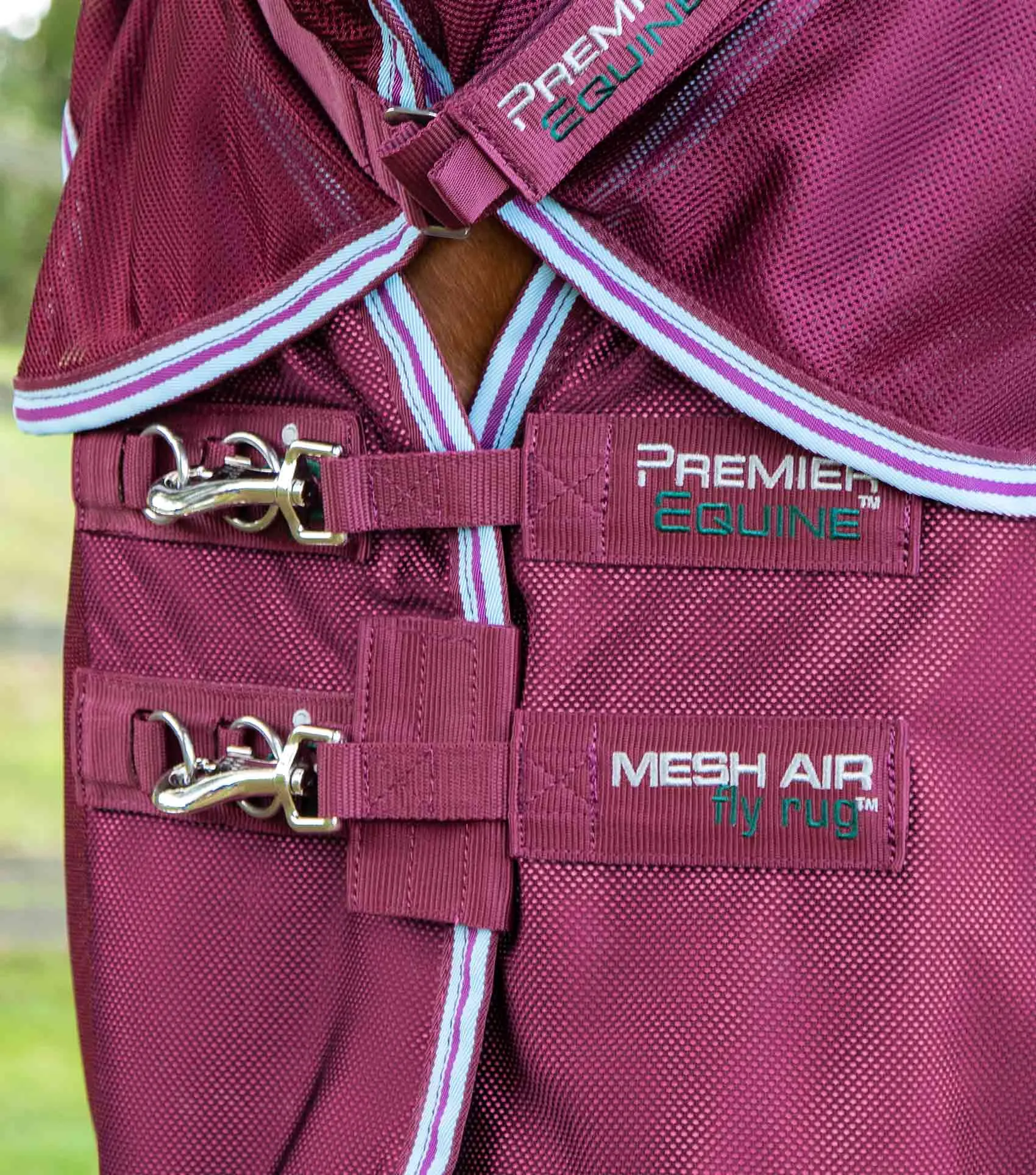 PEI Combo Mesh Air Fly Rug (Burgundy, 6'6'')