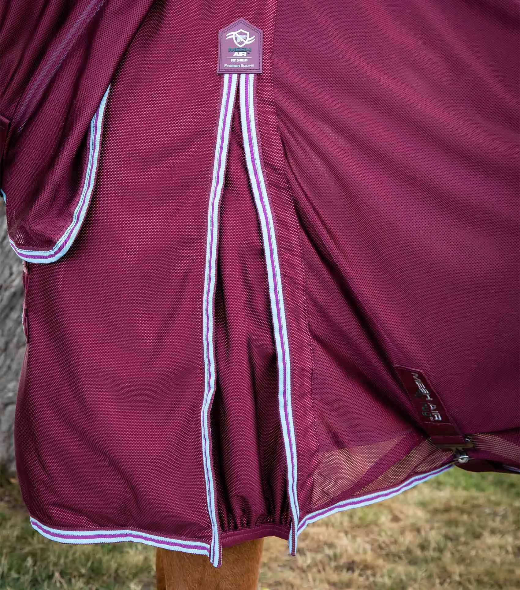 PEI Combo Mesh Air Fly Rug (Burgundy, 6'6'')