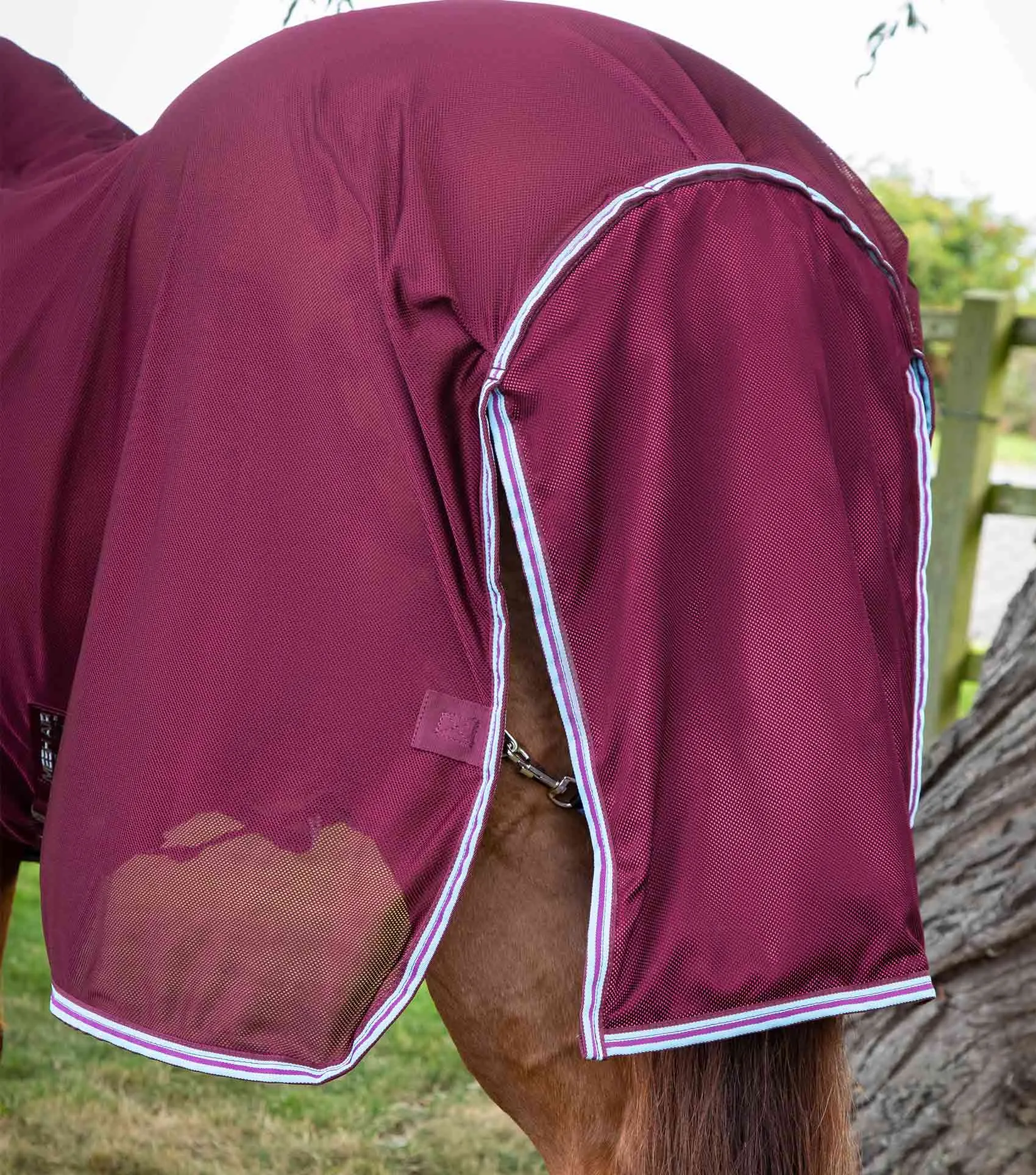 PEI Combo Mesh Air Fly Rug (Burgundy, 6'6'')