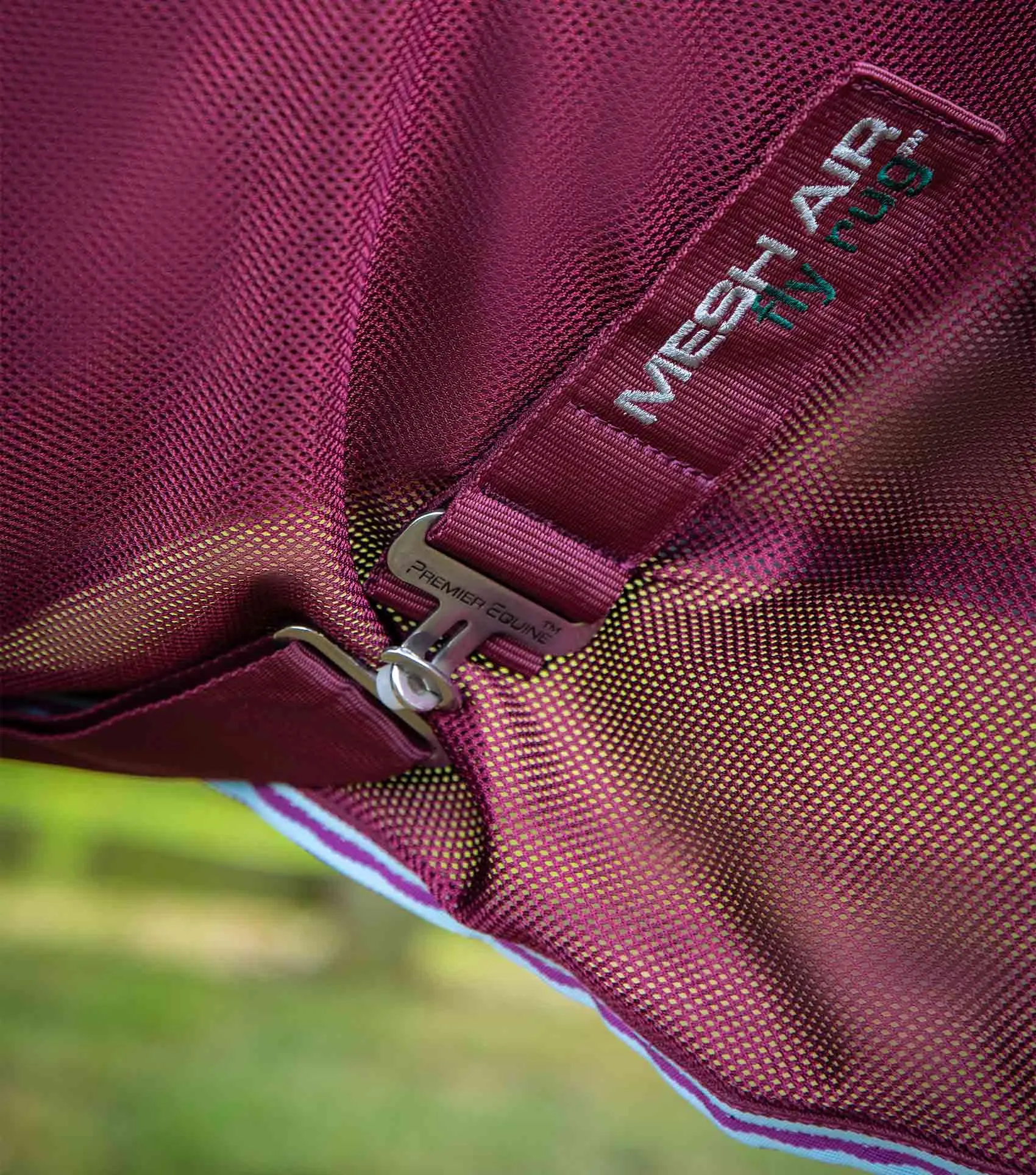 PEI Combo Mesh Air Fly Rug (Burgundy, 6'6'')