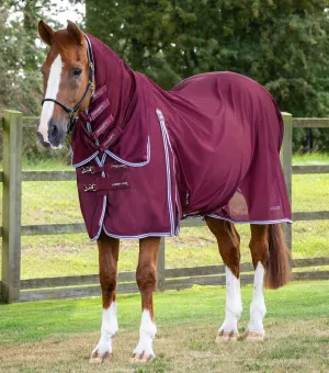 PEI Combo Mesh Air Fly Rug (Burgundy, 6'6'')