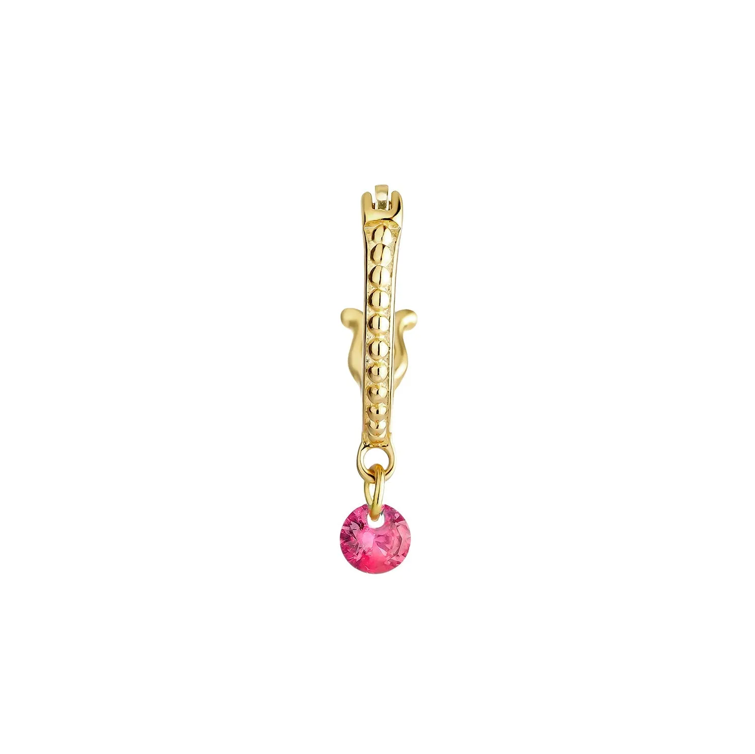 PENDIENTE PIERCING ARO ORO AMARILLO CORUNDUM CHIC-W