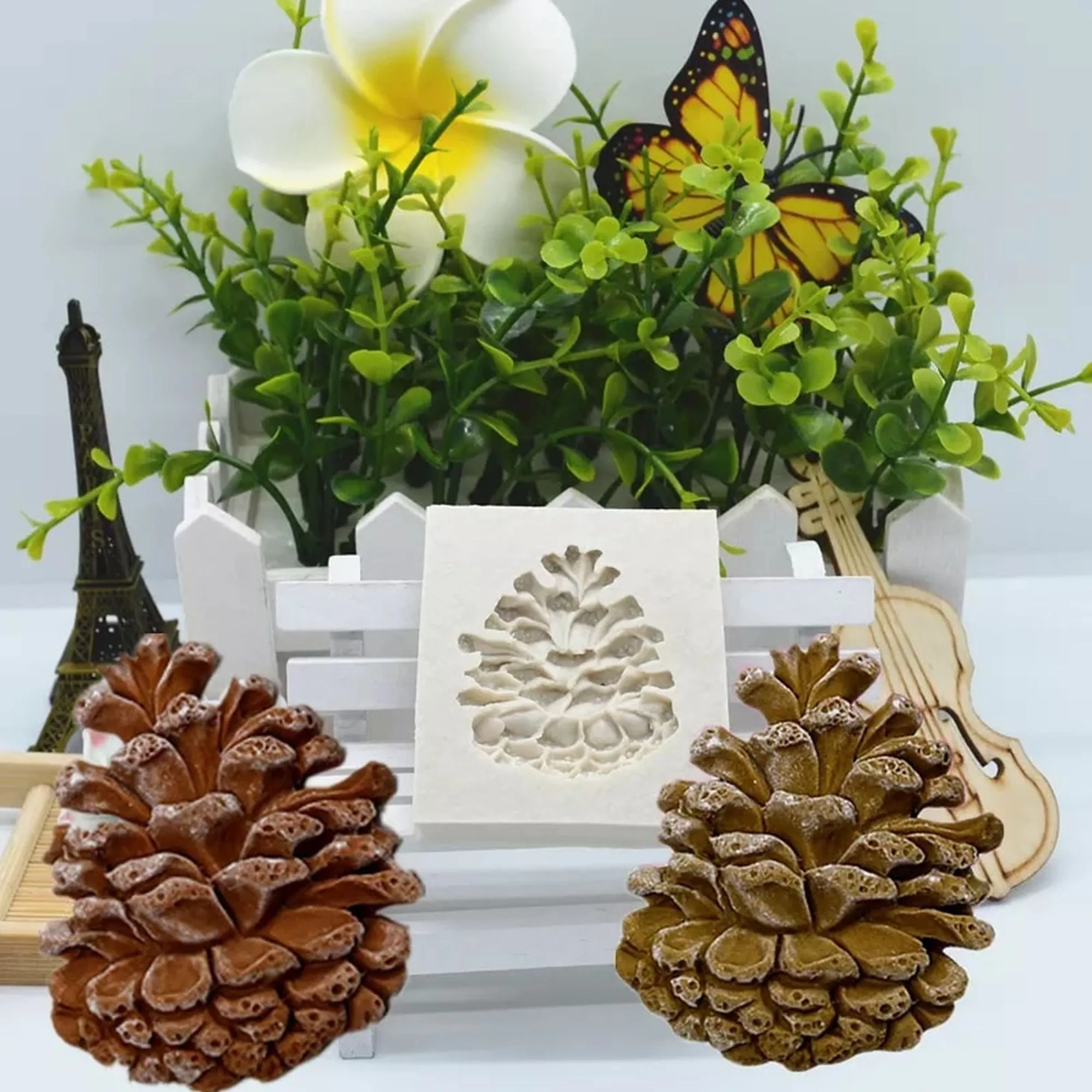 Pine Cone Silicone Mold for Crafts, Jewelry, Resin, Polymer Clay.