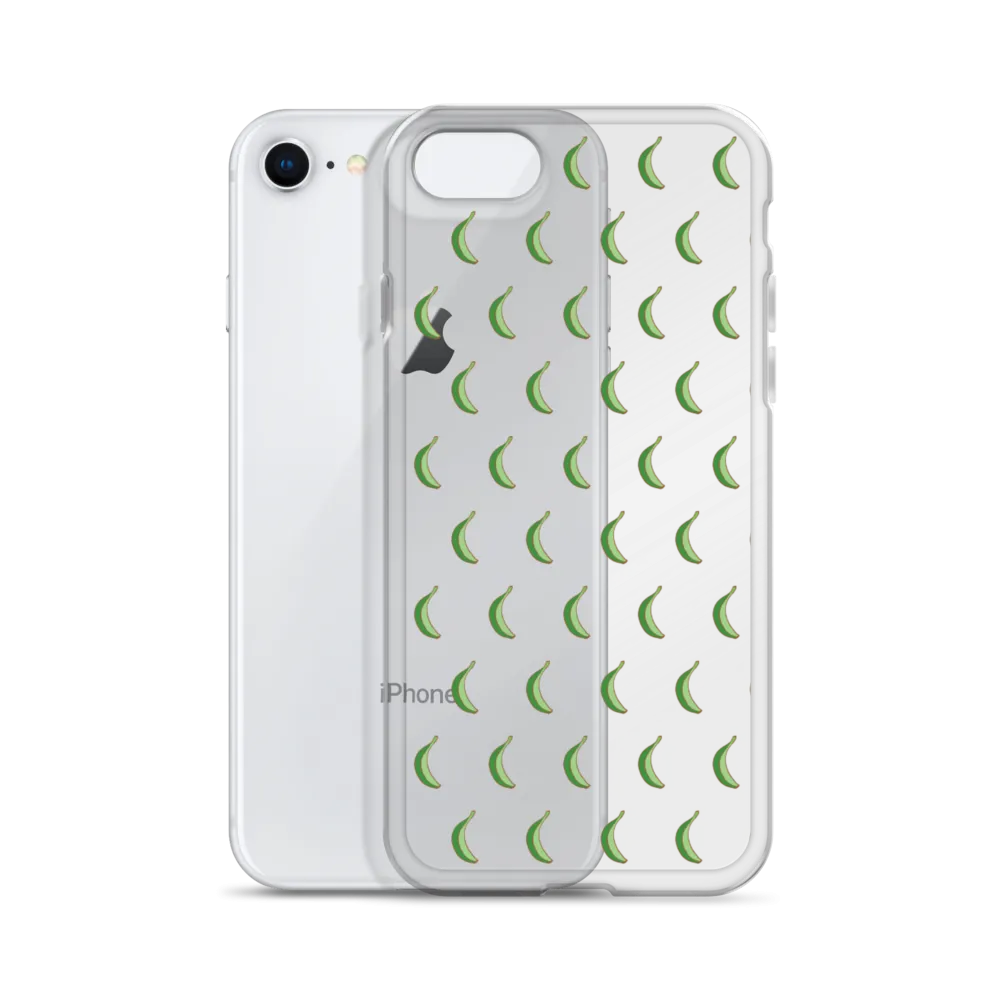 Platano All-Over Dominican iPhone Case (Transparent)