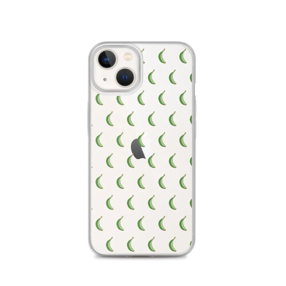 Platano All-Over Dominican iPhone Case (Transparent)