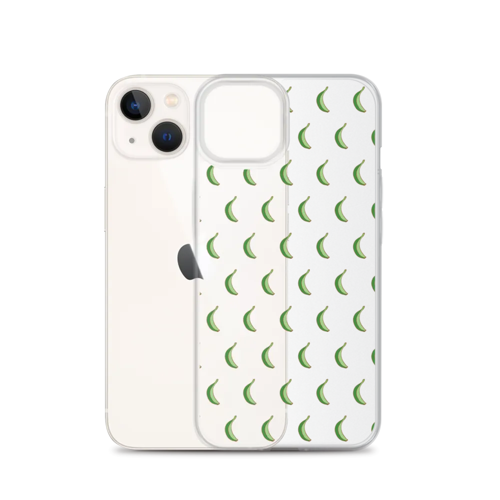 Platano All-Over Dominican iPhone Case (Transparent)