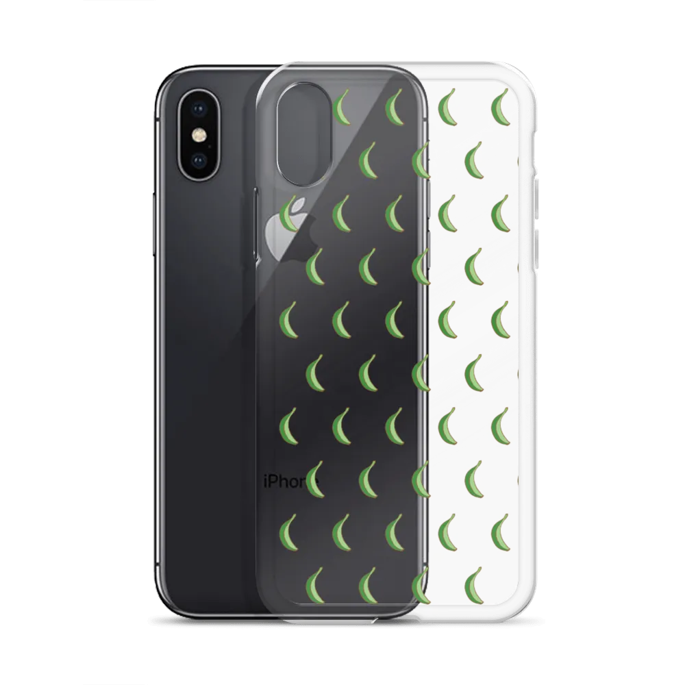 Platano All-Over Dominican iPhone Case (Transparent)
