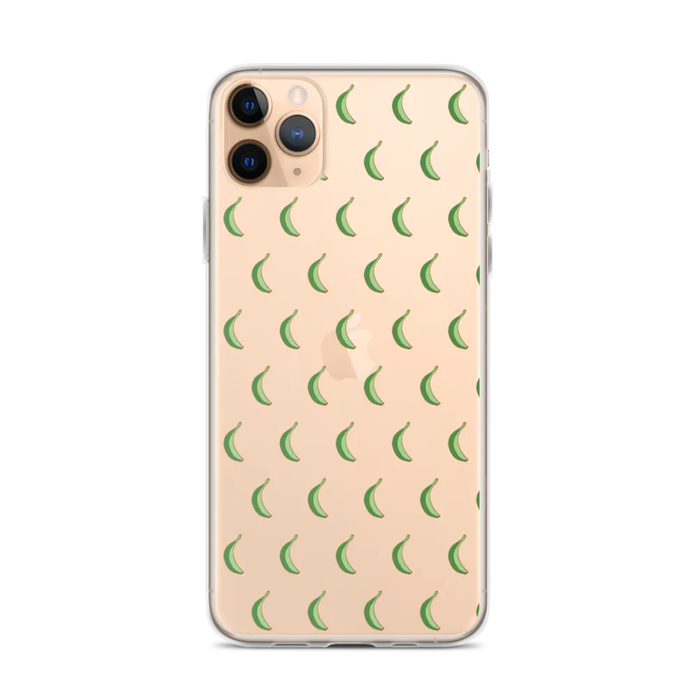 Platano All-Over Dominican iPhone Case (Transparent)