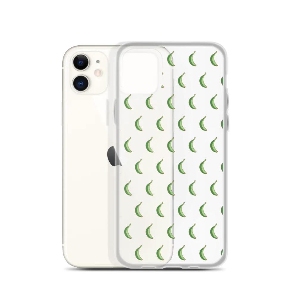 Platano All-Over Dominican iPhone Case (Transparent)