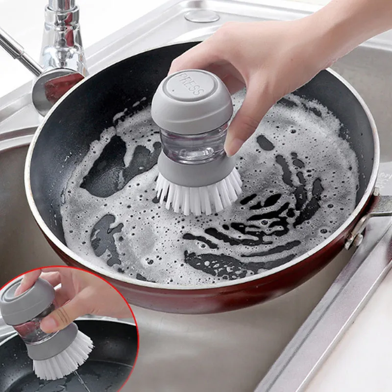 Press-type Dish-washing Kitchen Brush