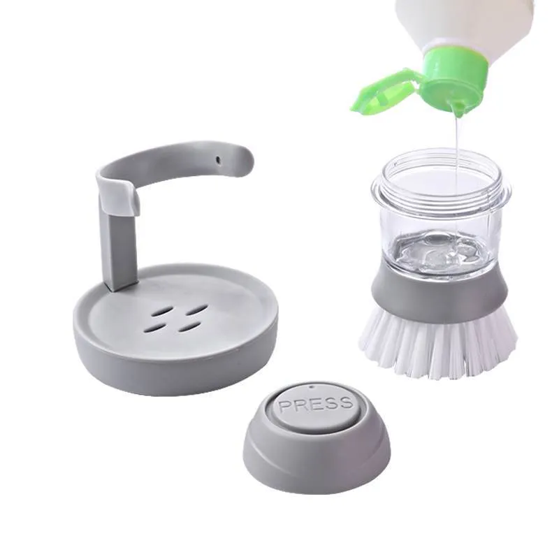 Press-type Dish-washing Kitchen Brush