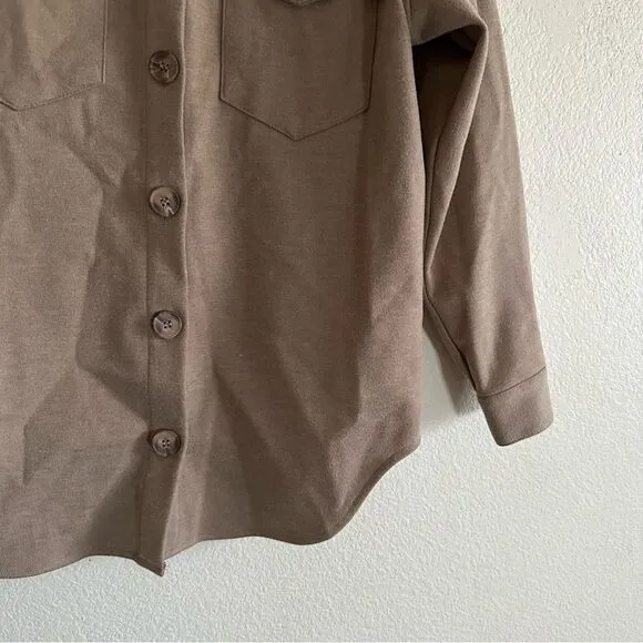 Princess Polly brown/tan oversized shacket