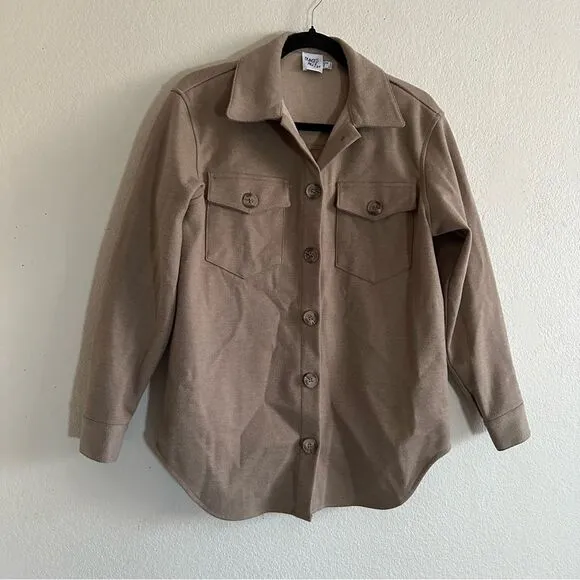 Princess Polly brown/tan oversized shacket