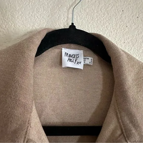 Princess Polly brown/tan oversized shacket
