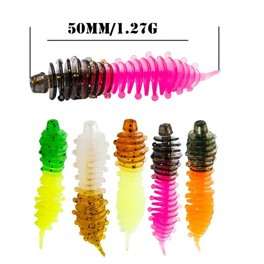 Quality Fishing Lure 5cm 1.27G Soft 30pcs Needle Tail with Box Soft Lure Kit