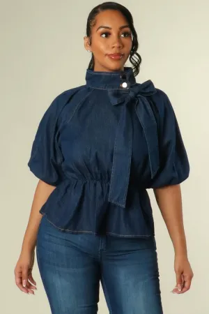 "Denim & Chic" Stretch Shirt