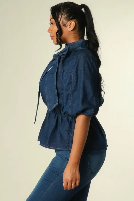 "Denim & Chic" Stretch Shirt
