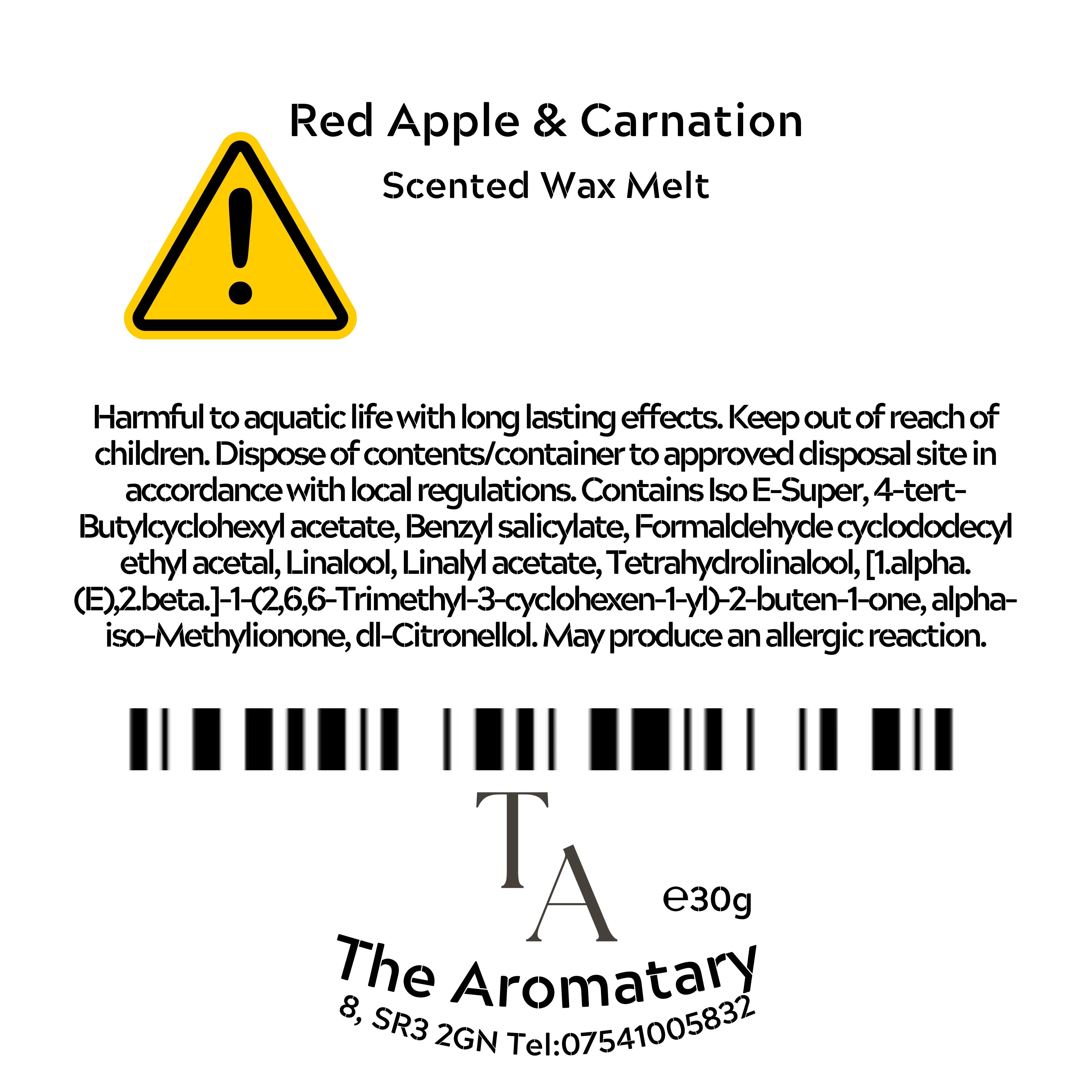 Red Apple & Carnation Wax Melt