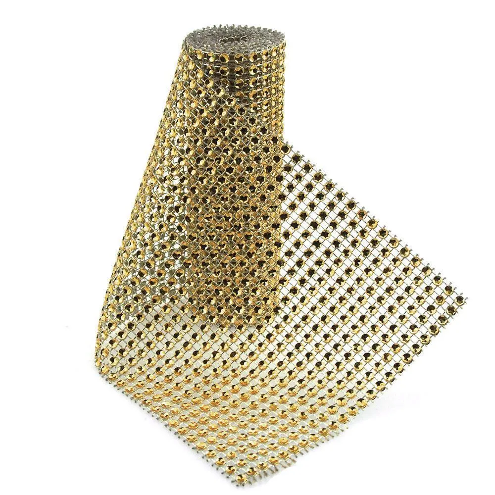 Rhinestone Mesh Wrap Roll, 4-3/4-inch, 1-yard