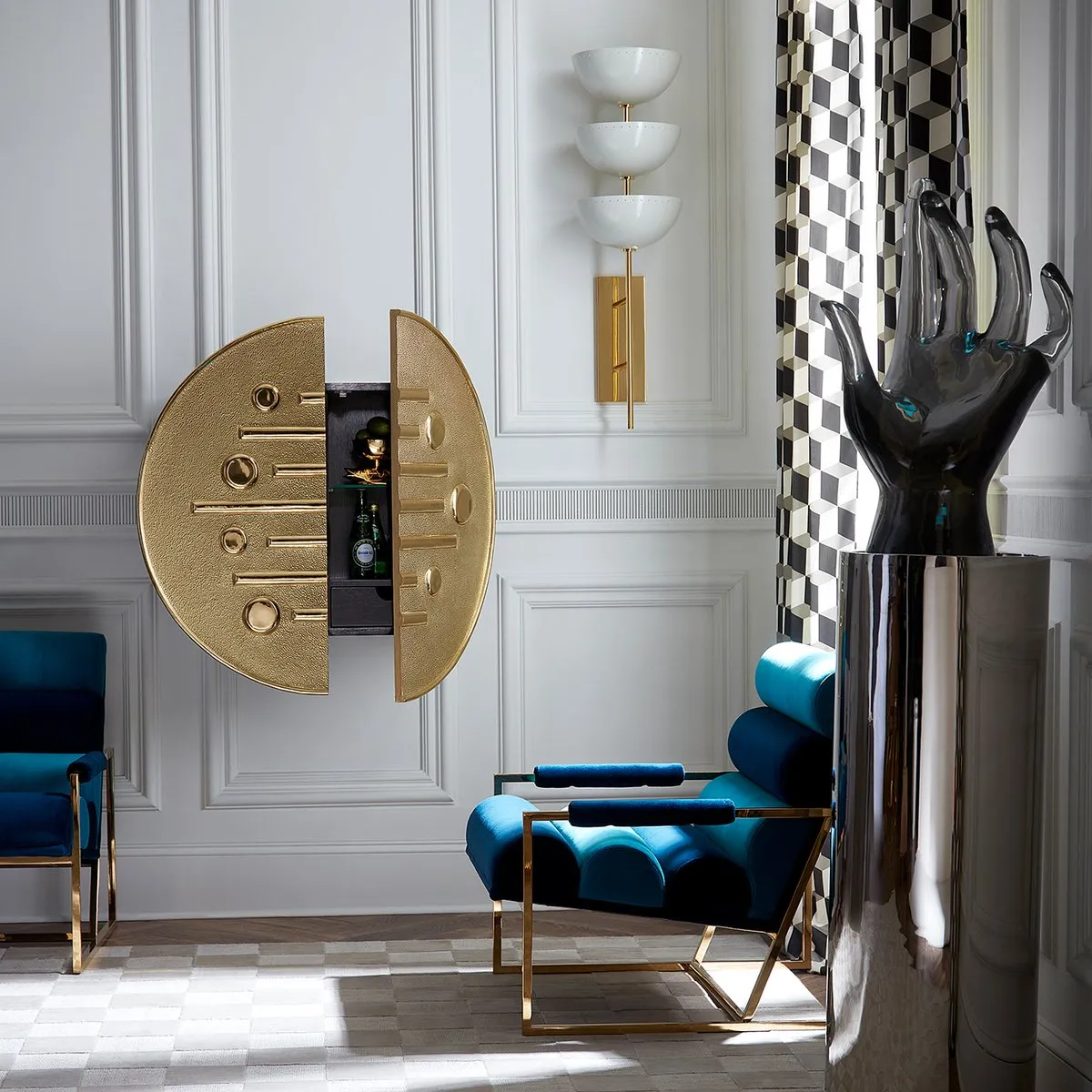 Rialto Channelled Goldfinger Lounge Chair