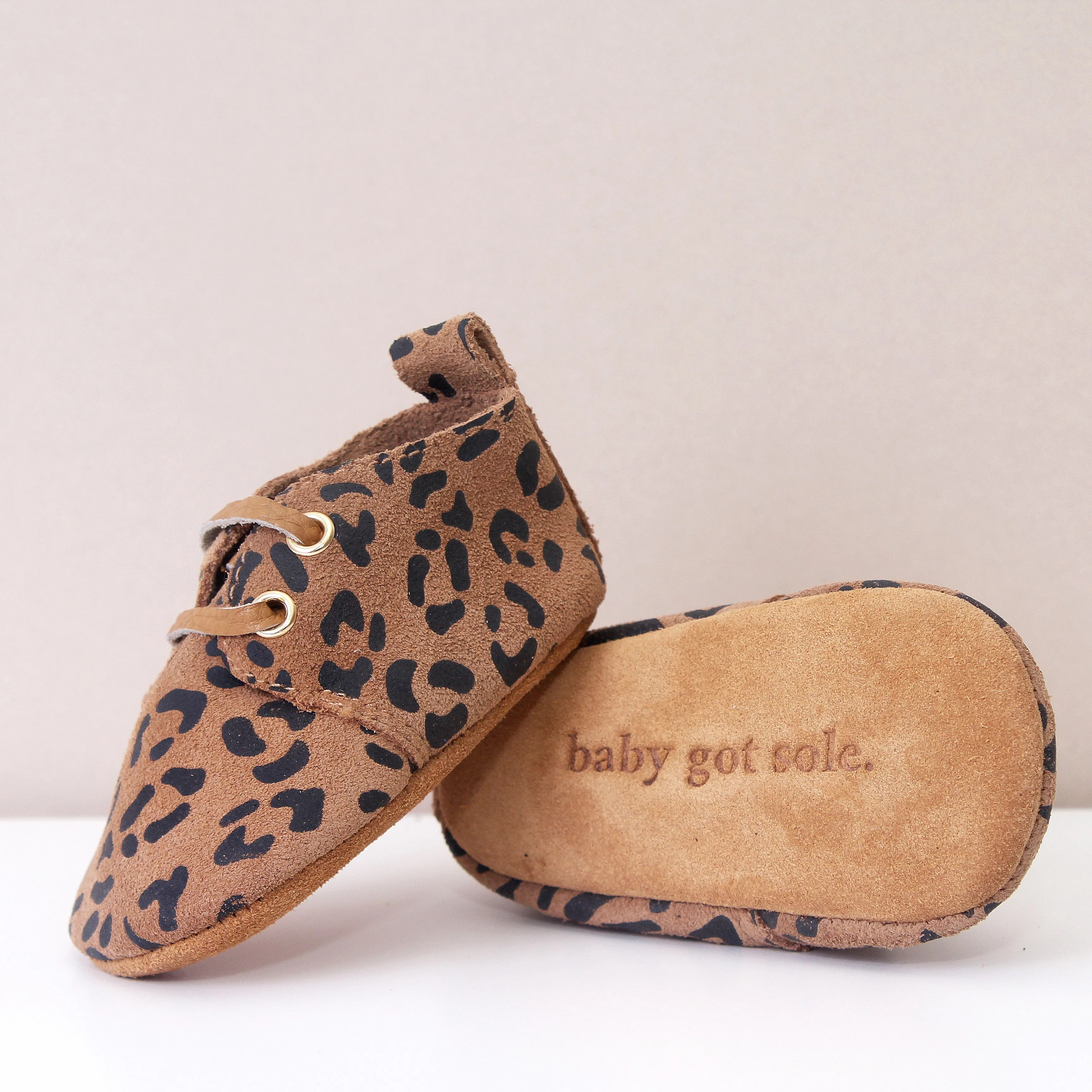 River Tan Leopard Print Unisex Oxfords