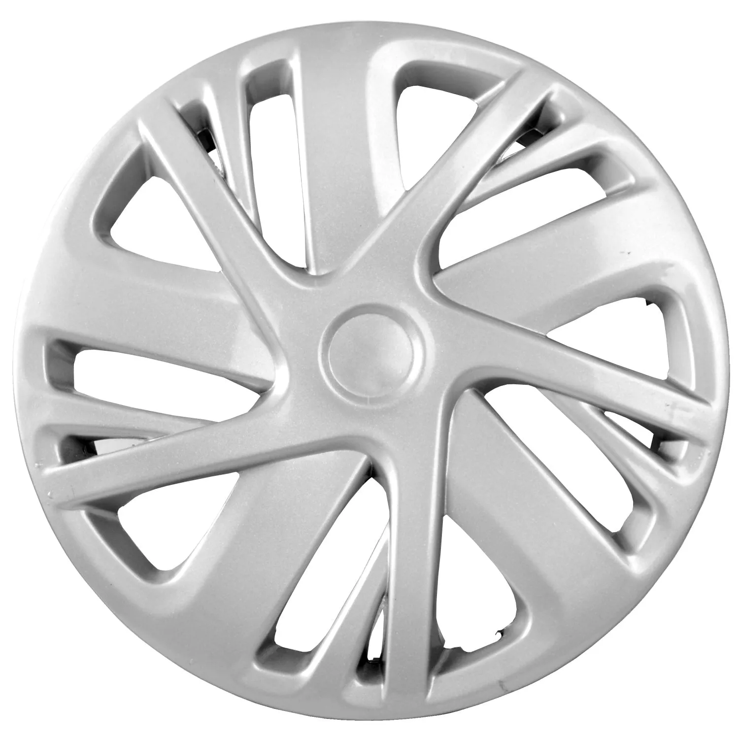 R.J.VON Premium Stylish Silver Colour Wheel Cover For All Cars (Set Of 5).