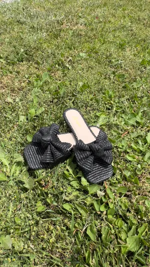 ROLA WOVEN SANDALS (BLACK)