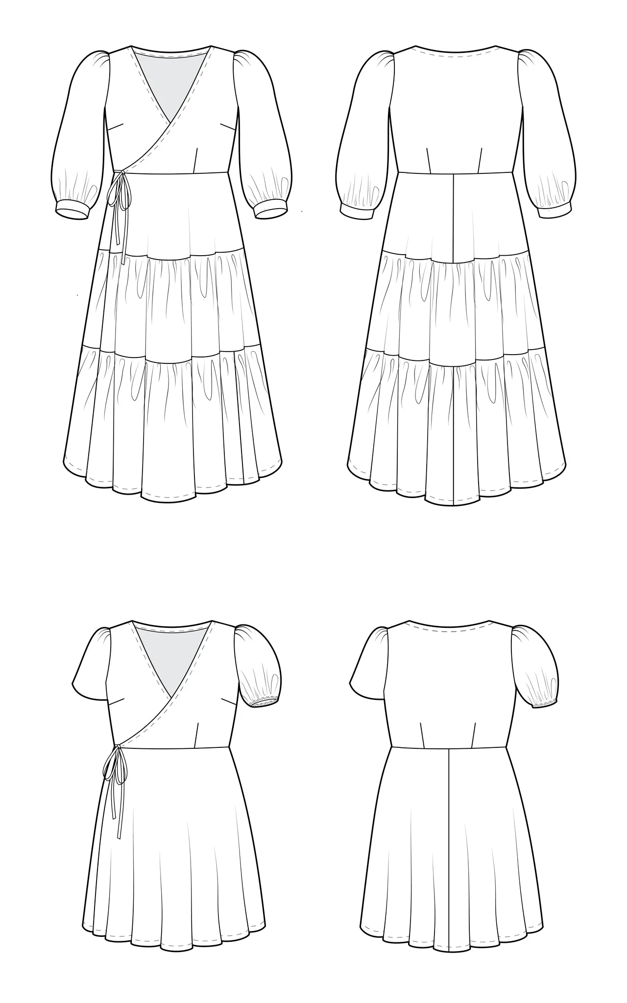 Roseclair Dress 0-16 printed pattern: Wholesale