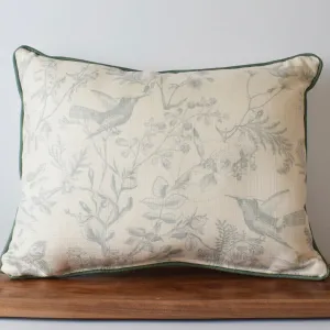 Sage Green Toile Rectangle Pillow