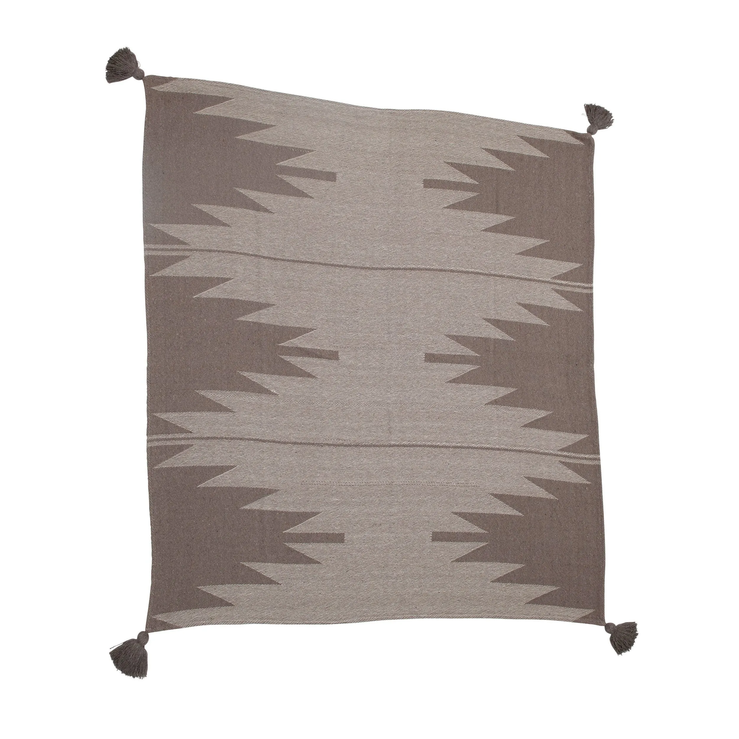 SEPIA AZTEC LINE WOVEN THROW