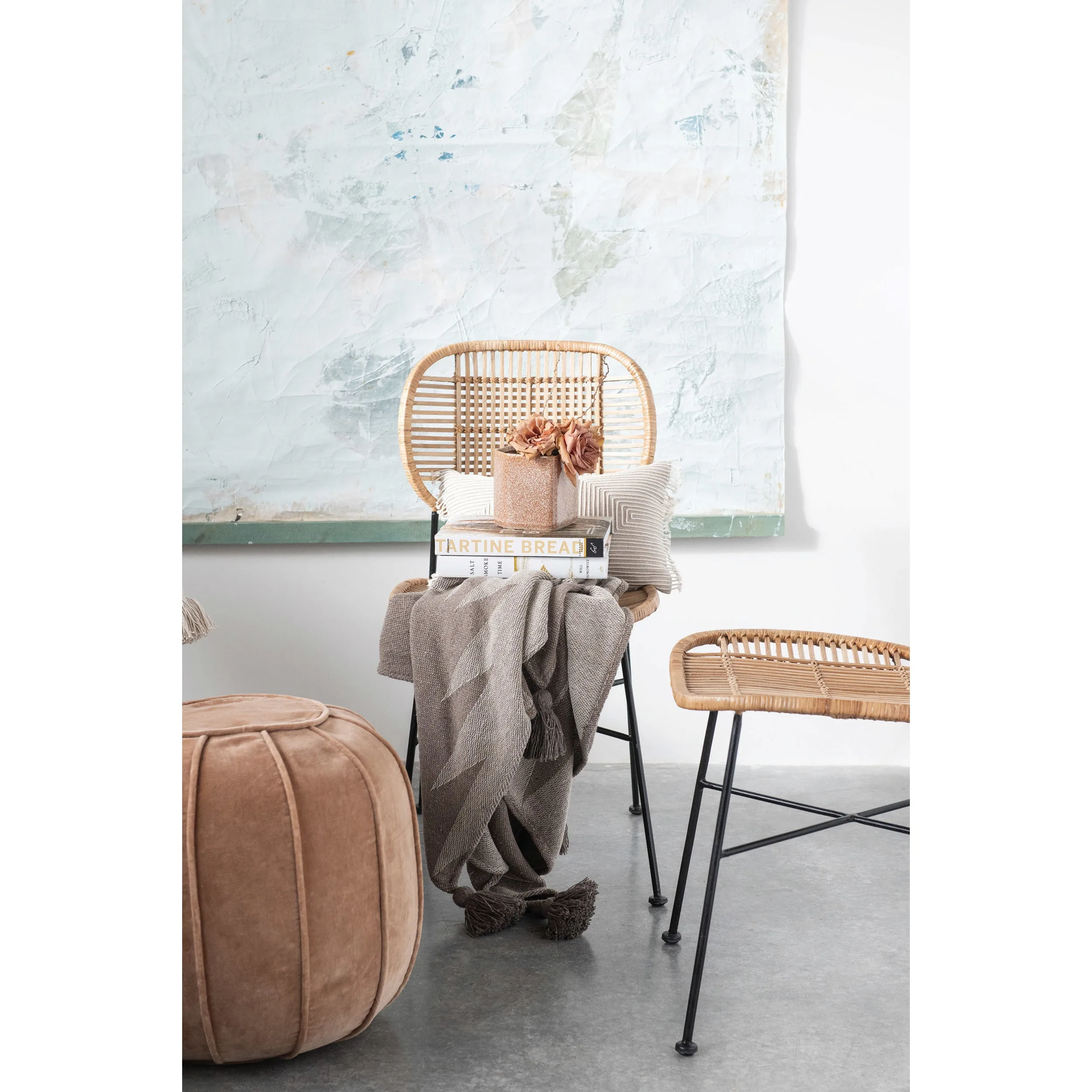 SEPIA AZTEC LINE WOVEN THROW