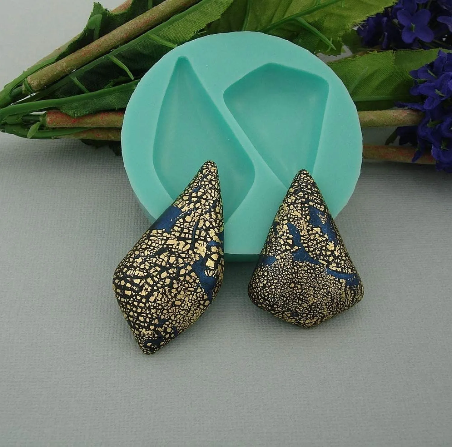 Silicon Mold Irregular Shape Stones Jewelry Making Resin Polymer Clay.