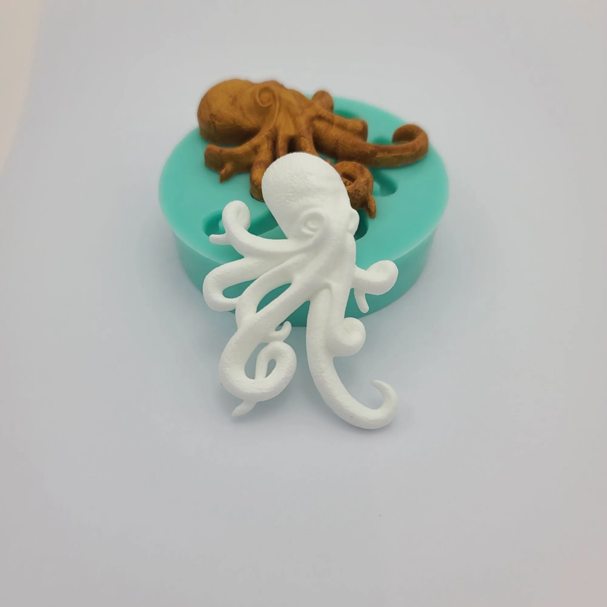 Silicon Mold Octopus Jewelry Making Resin Polymer Clay .