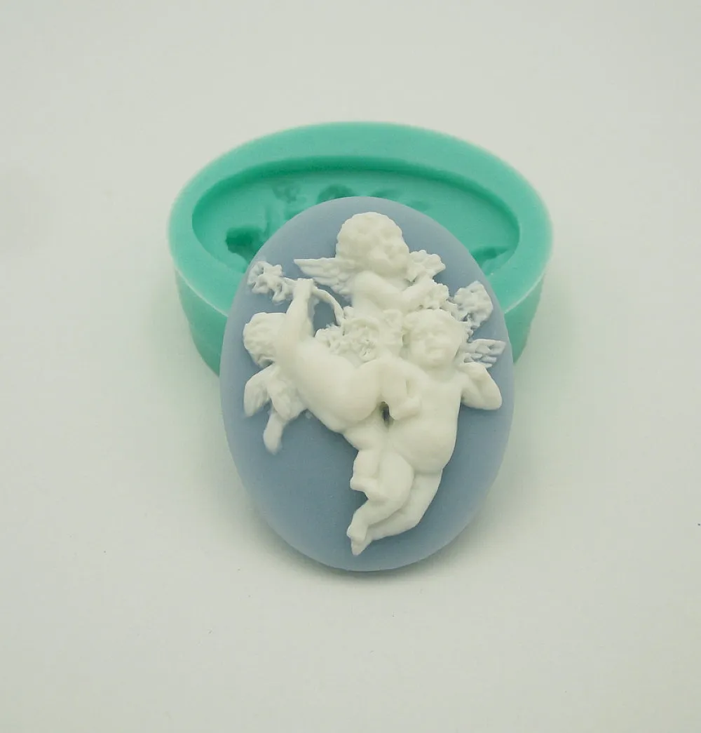 Silicone Mold Cherub Cameo for Crafts, Jewelry, Resin, Polymer Clay.