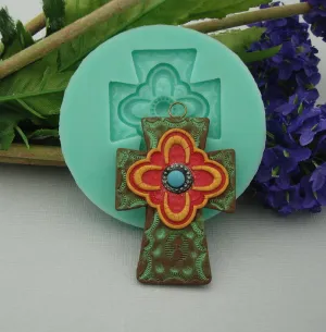 Silicone Mold Cross Pendant Jewelry Making, Resin, Clay.