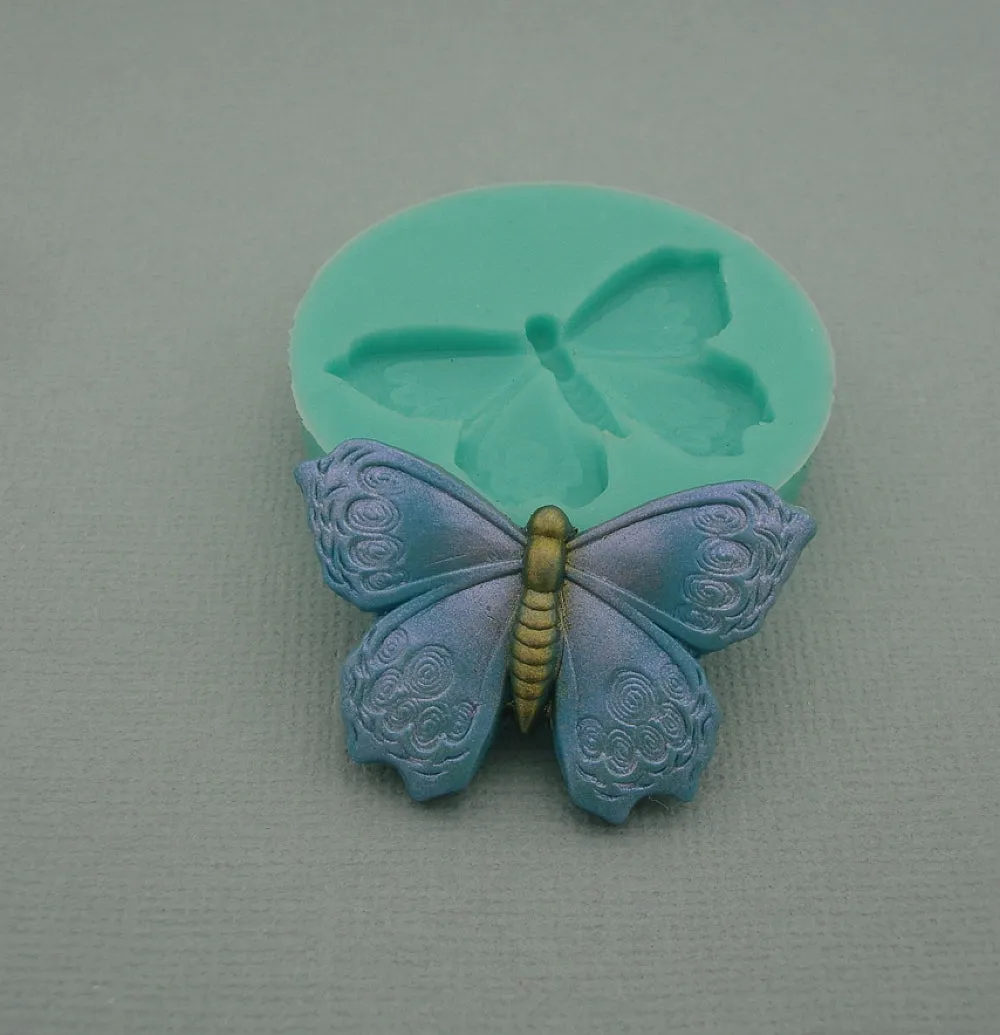 Silicone Mold Turquoise Butterfly for Crafts, Jewelry, Resin, Polymer Clay.