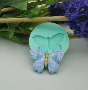 Silicone Mold Turquoise Butterfly for Crafts, Jewelry, Resin, Polymer Clay.
