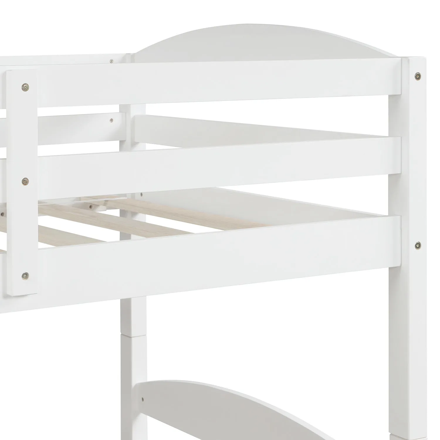 Simple Durable Twin L-Shaped Bunk With Trundle